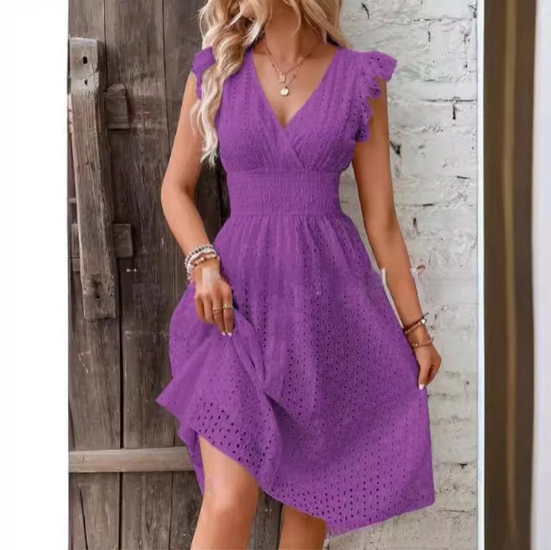 VESTIDO DE RENDA CASUAL