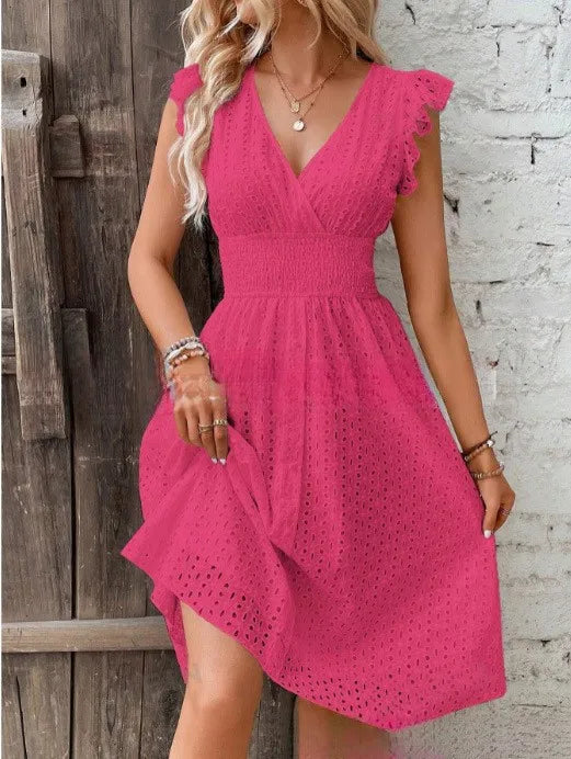 VESTIDO DE RENDA CASUAL