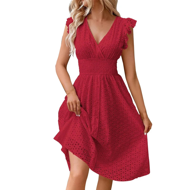 VESTIDO DE RENDA CASUAL