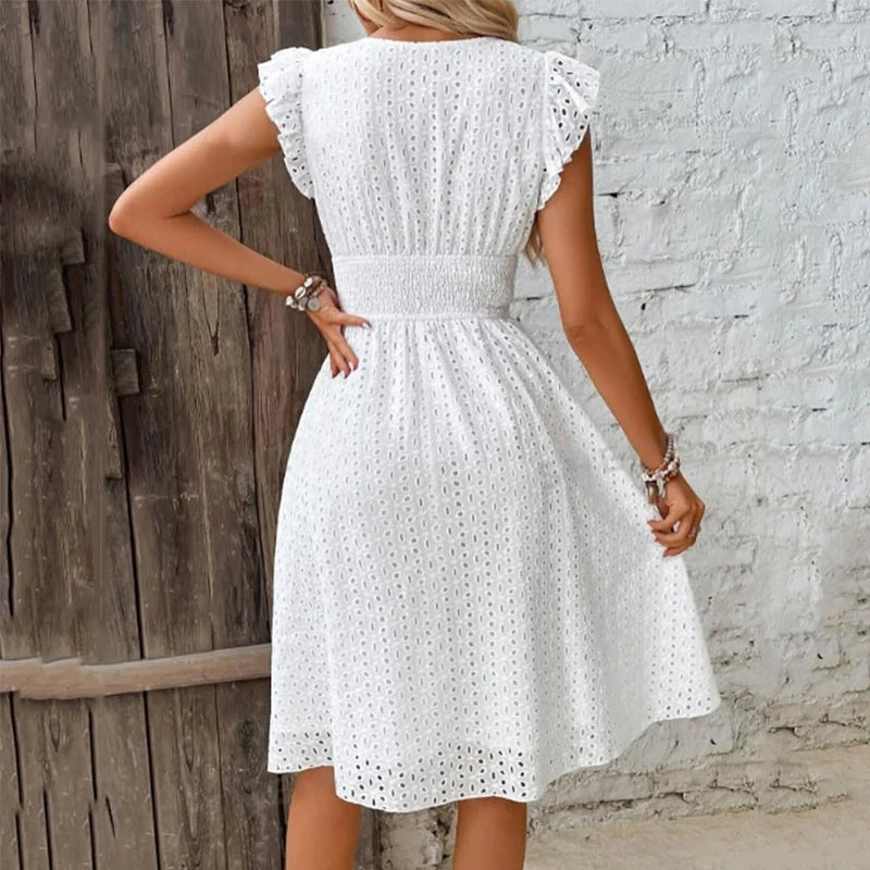 VESTIDO DE RENDA CASUAL