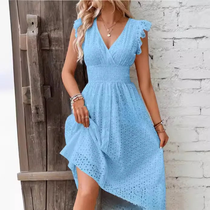 VESTIDO DE RENDA CASUAL