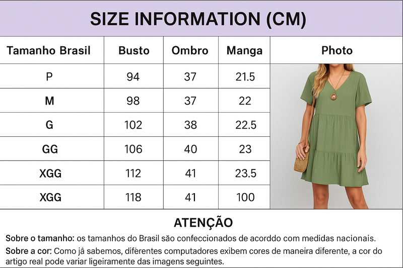 VESTIDO DE VERÃO - SEM MANGAS
